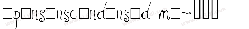 opensanscondensed me字体转换
